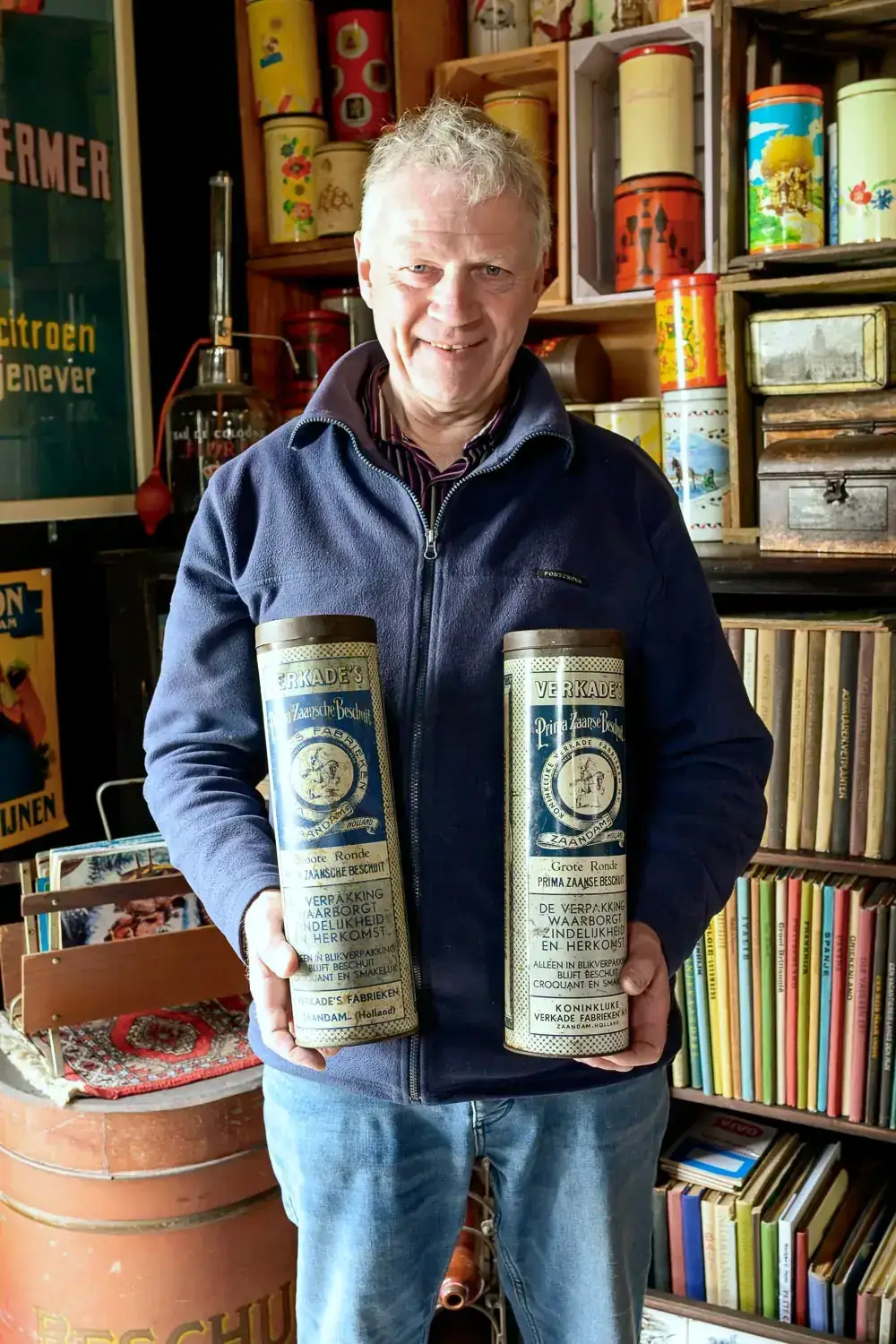 Verkade beschuitblikken voor Groote Ronde Prima Zaansche Beschuit